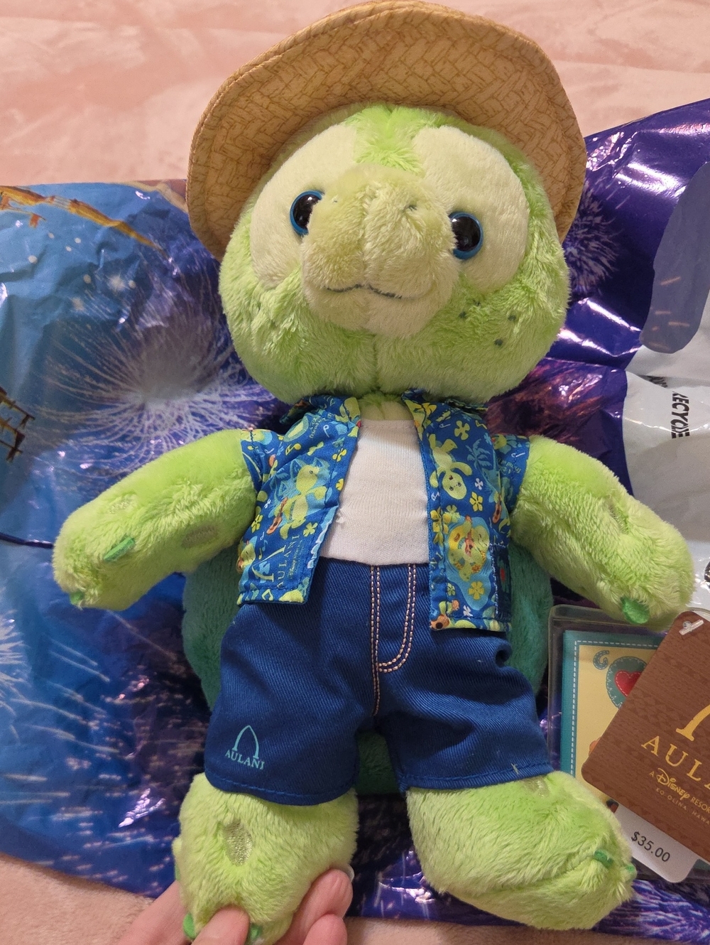Disney Olu Mel Exclusive Aulani Green Turtle Plush